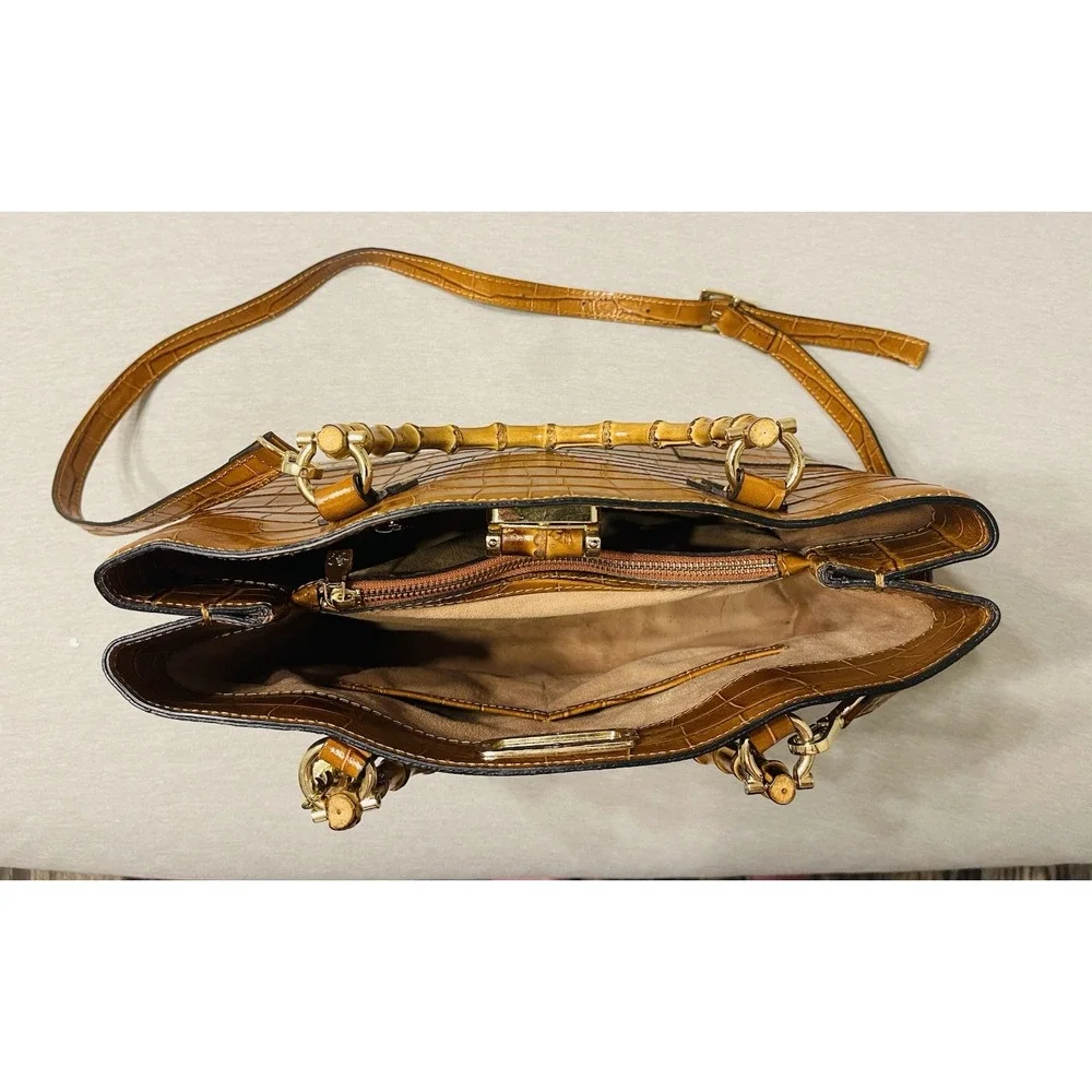 PRATESI FIRENZE| Bamboo Leather Handbag (!well kept)